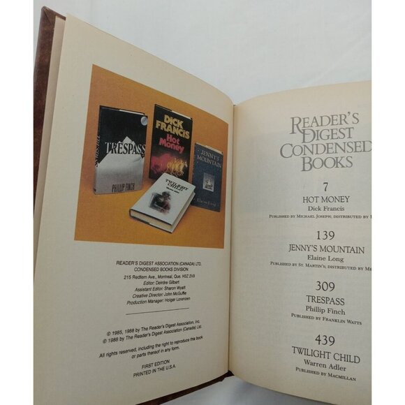 1988 Reader's Digest Condensed 1st Ed HC Leather Gilt Vtg NM Fiction - Picture 12 of 13